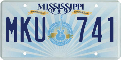 MS license plate MKU741