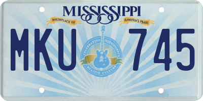 MS license plate MKU745