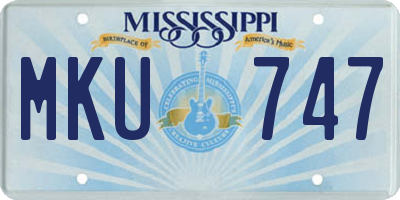 MS license plate MKU747