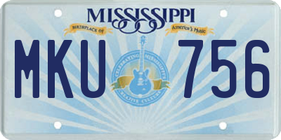 MS license plate MKU756