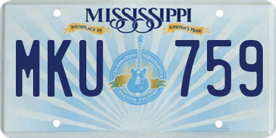 MS license plate MKU759