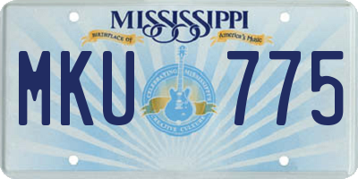 MS license plate MKU775
