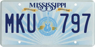MS license plate MKU797