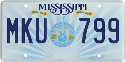 MS license plate MKU799