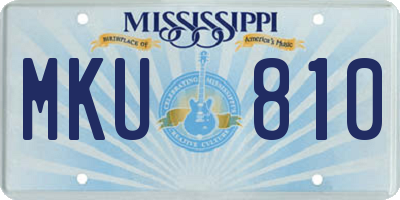 MS license plate MKU810