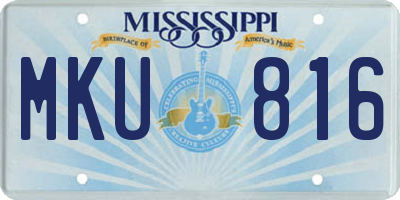 MS license plate MKU816