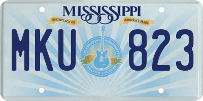 MS license plate MKU823