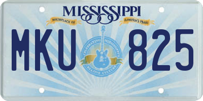 MS license plate MKU825