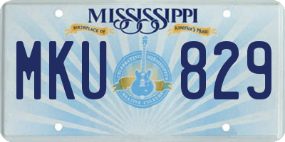 MS license plate MKU829