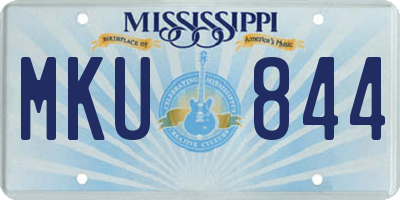MS license plate MKU844