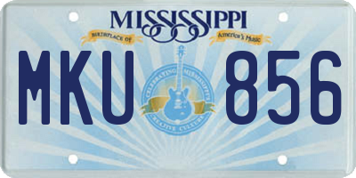 MS license plate MKU856