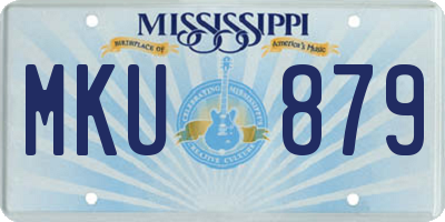 MS license plate MKU879