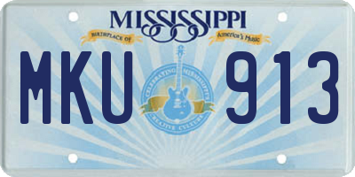 MS license plate MKU913
