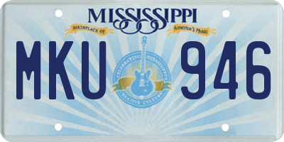 MS license plate MKU946