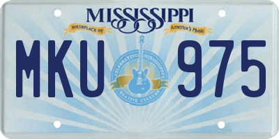 MS license plate MKU975