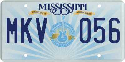 MS license plate MKV056