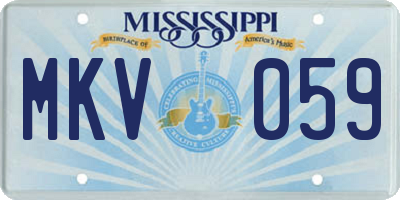 MS license plate MKV059
