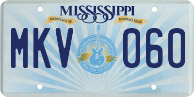 MS license plate MKV060