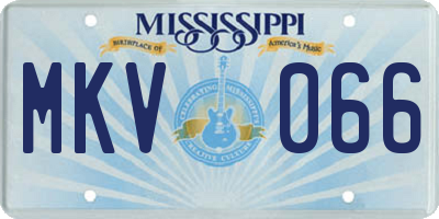 MS license plate MKV066