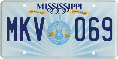 MS license plate MKV069