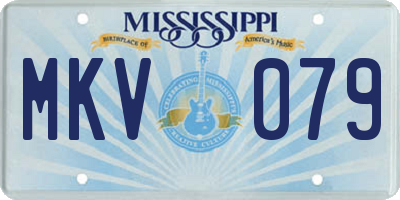 MS license plate MKV079