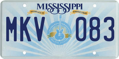 MS license plate MKV083