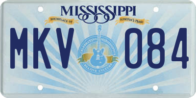 MS license plate MKV084