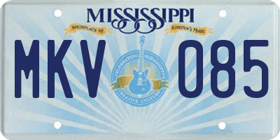 MS license plate MKV085