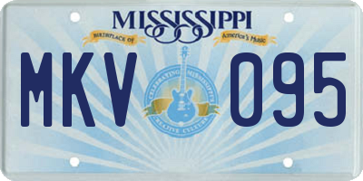 MS license plate MKV095