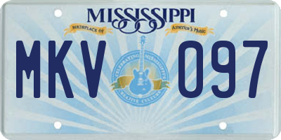 MS license plate MKV097