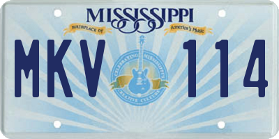 MS license plate MKV114