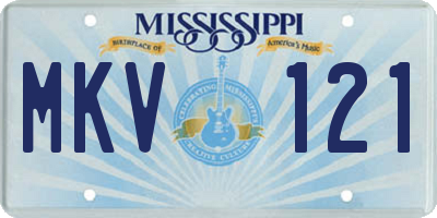MS license plate MKV121