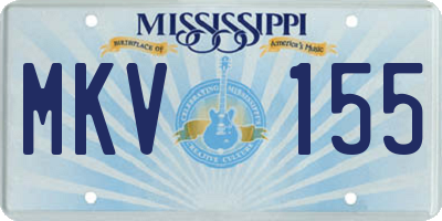 MS license plate MKV155