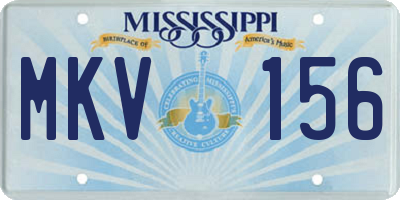 MS license plate MKV156