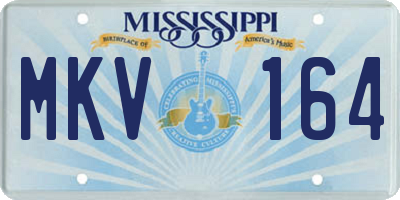 MS license plate MKV164