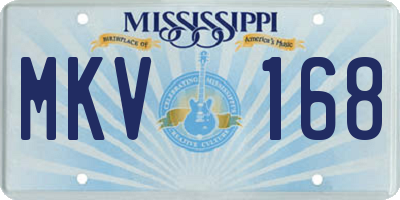 MS license plate MKV168