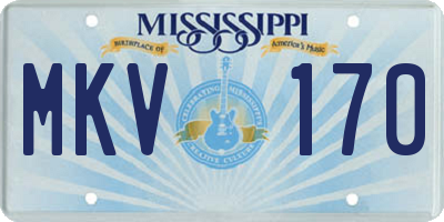 MS license plate MKV170