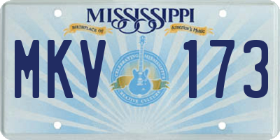 MS license plate MKV173
