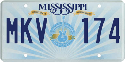 MS license plate MKV174
