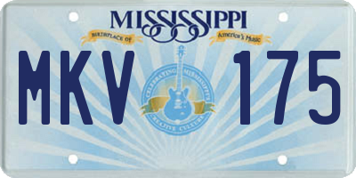 MS license plate MKV175