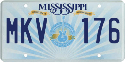 MS license plate MKV176