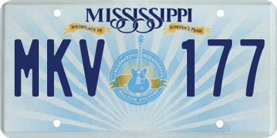 MS license plate MKV177