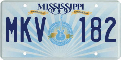MS license plate MKV182
