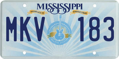 MS license plate MKV183