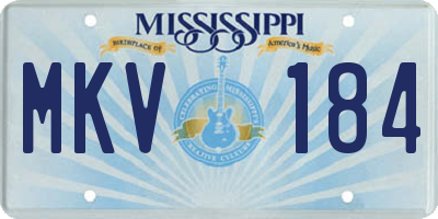 MS license plate MKV184