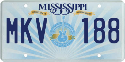 MS license plate MKV188