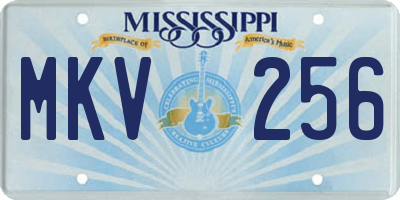 MS license plate MKV256