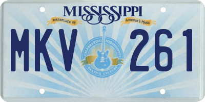 MS license plate MKV261