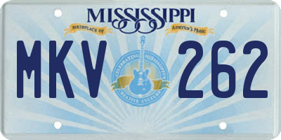 MS license plate MKV262
