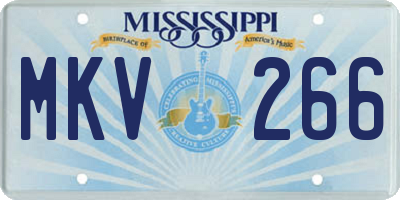 MS license plate MKV266